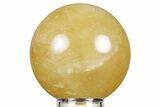 Polished Honey Calcite Sphere - China #359510-1
